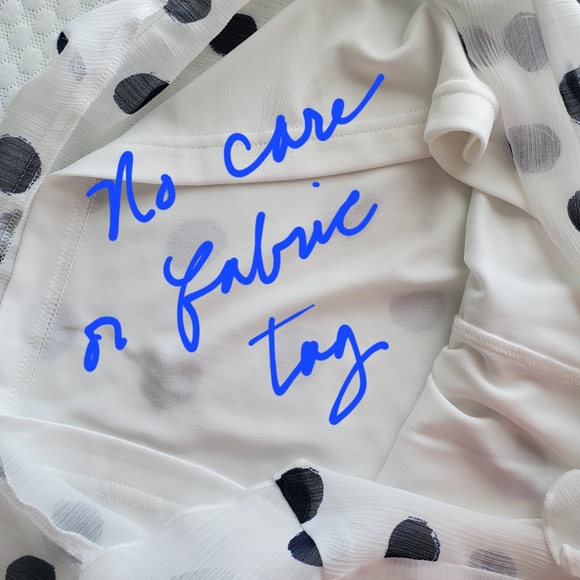 Karl Lagerfeld Paris Dress Womens‎ 10 Sheath Ivory Navy Polka Dot Lace Ruffle - Picture 12 of 16